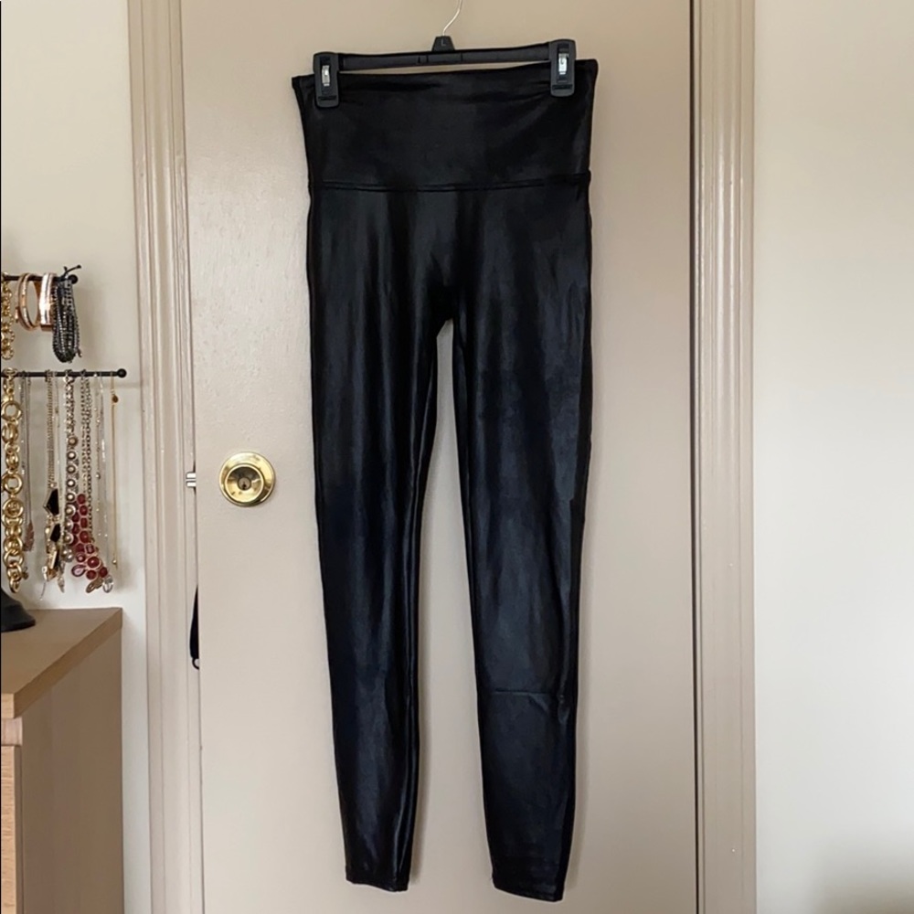 Spanx Black Faux Leather Leggings